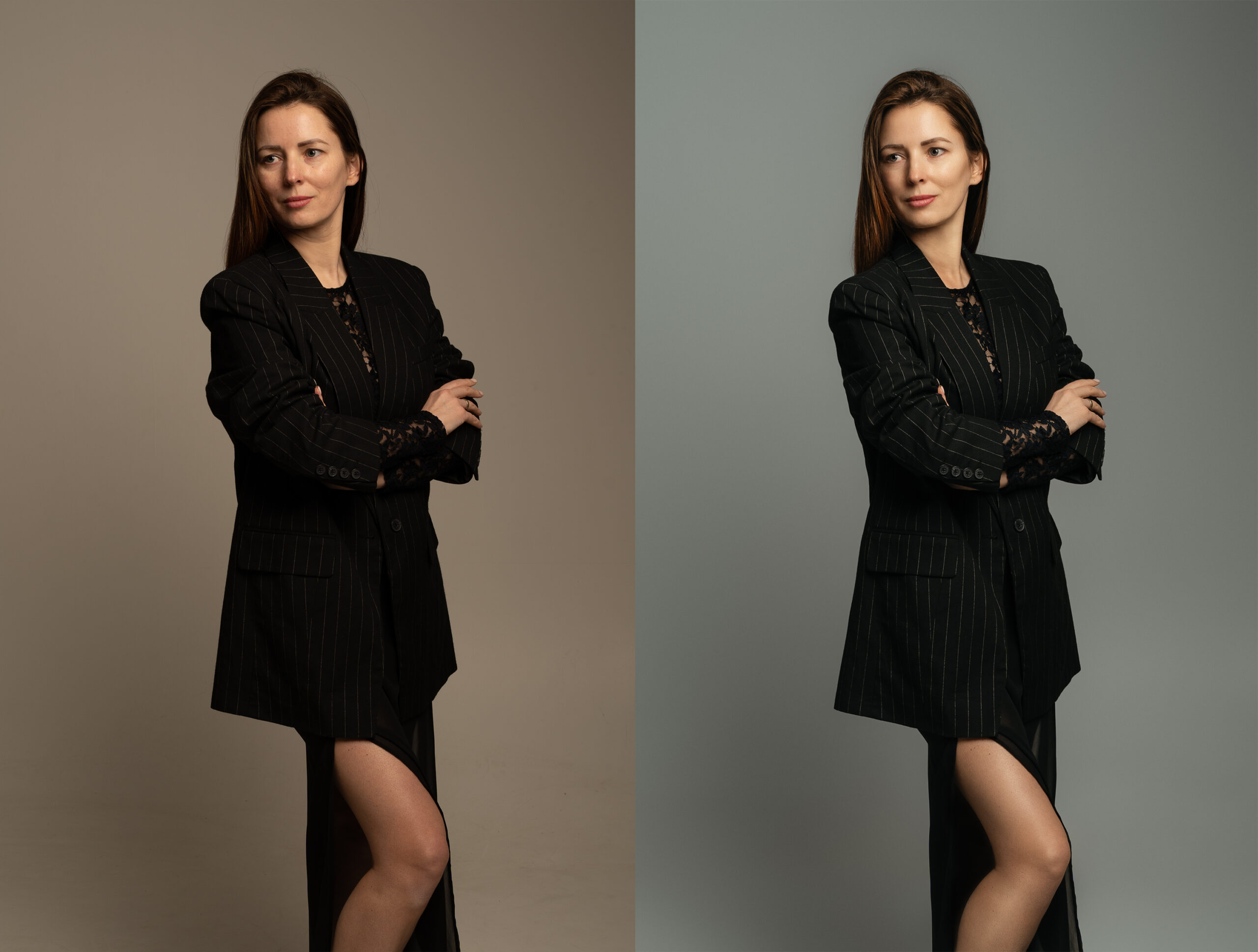 Before&after retouching